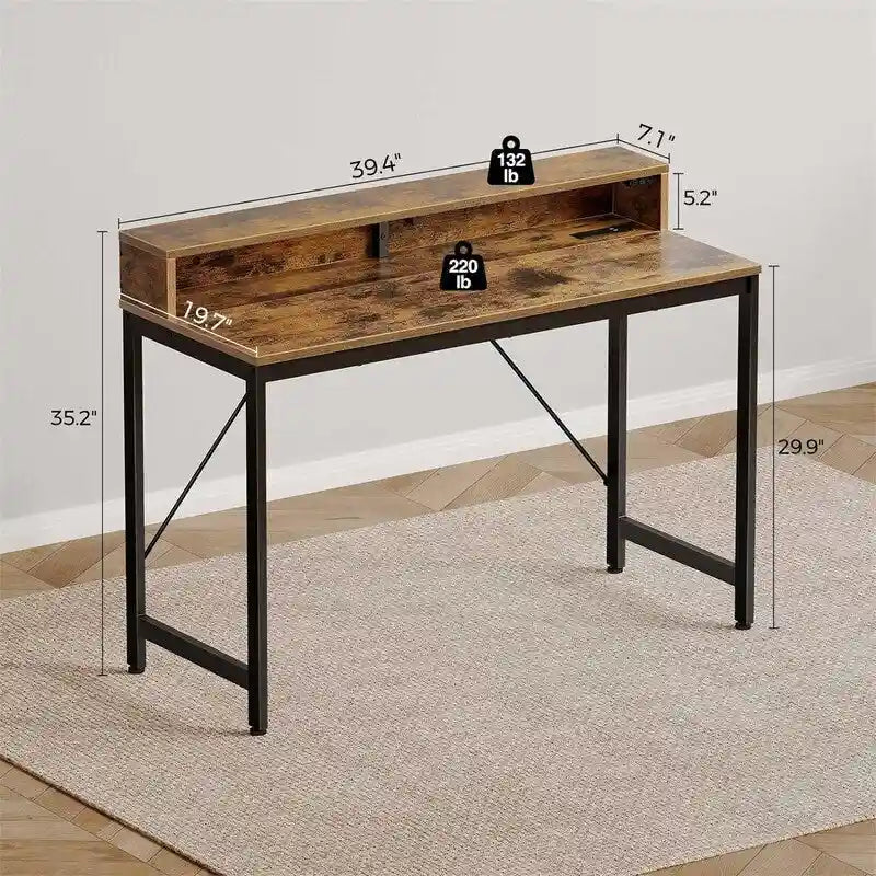 Bureau d'ordinateur 39 pouces avec éclairage LED