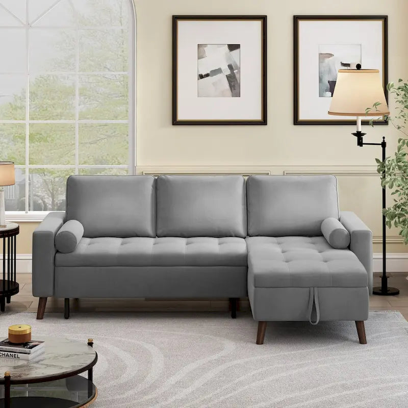 Corner sofa-bed with Storage Chaise Left/Right Handed Chaise