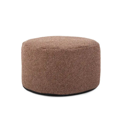 Allan Andrews Round Foot Pouf Panama Chocolate