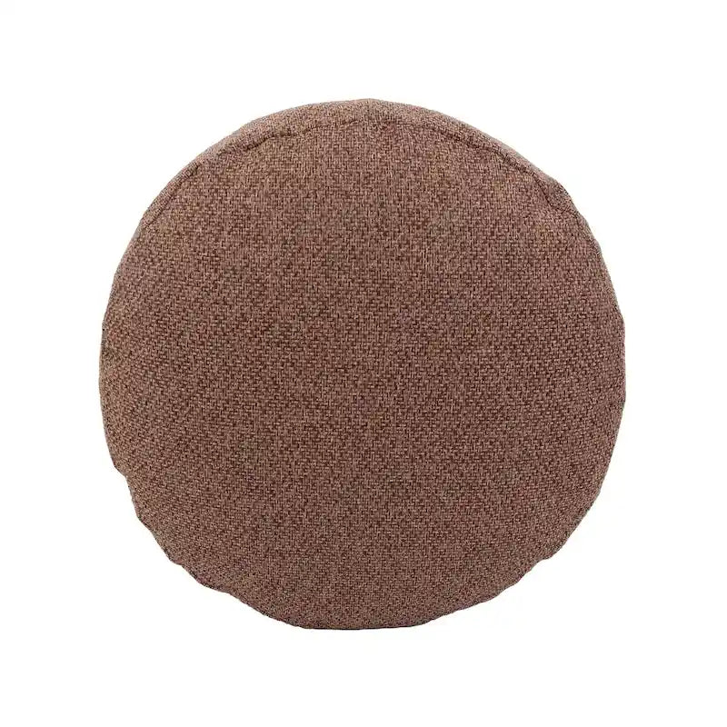 Pouf rond Allan Andrews en chocolat Panama