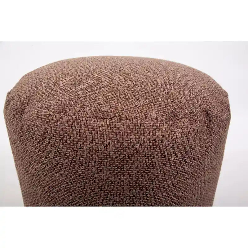 Pouf rond Allan Andrews en chocolat Panama