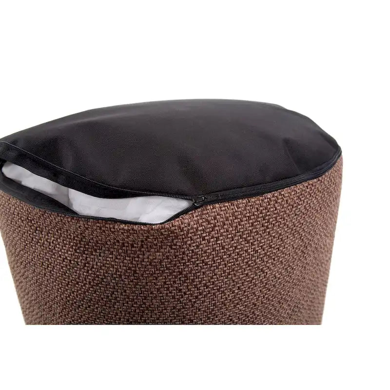 Pouf rond Allan Andrews en chocolat Panama