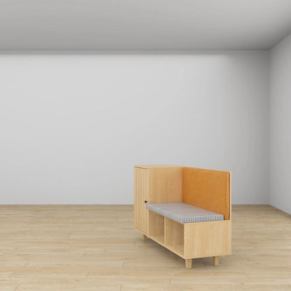 Organisateur de chaussures d'entrée chic avec banc et dossier moelleux - 47,2