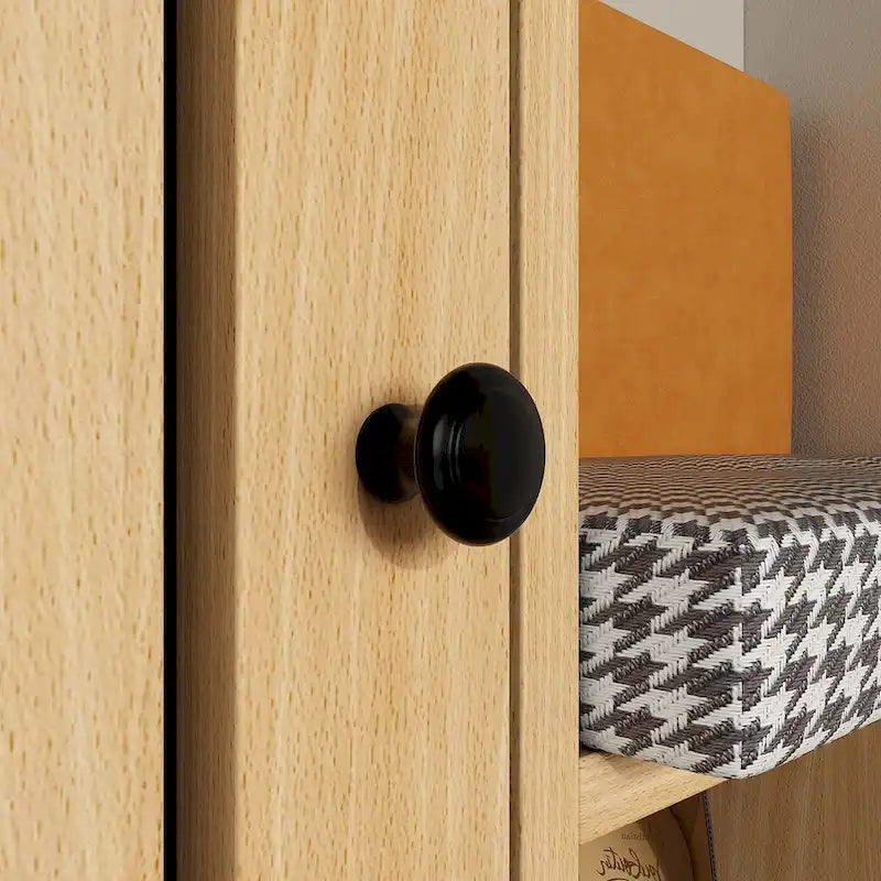 Organisateur de chaussures d'entrée chic avec banc et dossier moelleux - 47,2