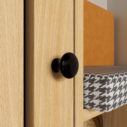 Organisateur de chaussures d'entrée chic avec banc et dossier moelleux - 47,2