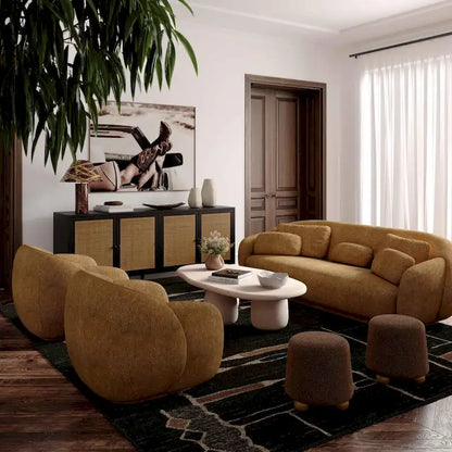 Tabouret rembourré Jaine Boucle