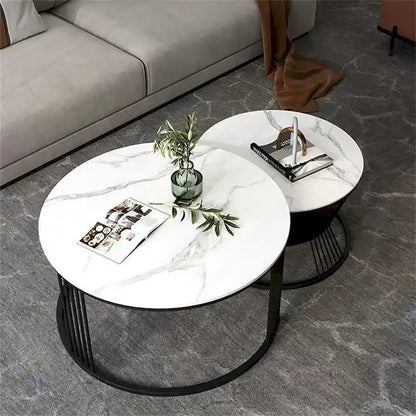 Ensemble de 2 tasses à café gigognes rondes modernes