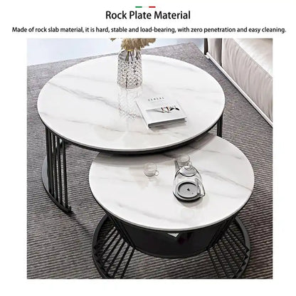 Ensemble de 2 tasses à café gigognes rondes modernes