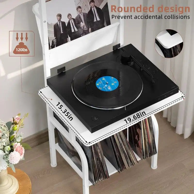 Support haut pour platine vinyle - 50 x 39 x 144 cm