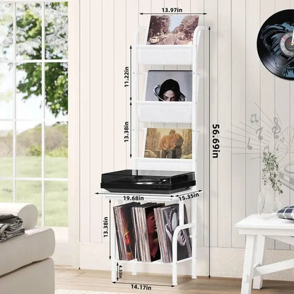 Support haut pour platine vinyle - 50 x 39 x 144 cm