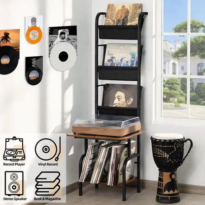 Support haut pour platine vinyle - 50 x 39 x 144 cm