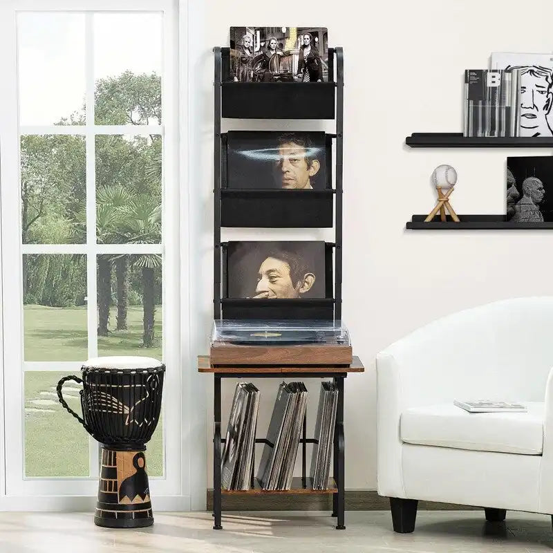 Support haut pour platine vinyle - 50 x 39 x 144 cm