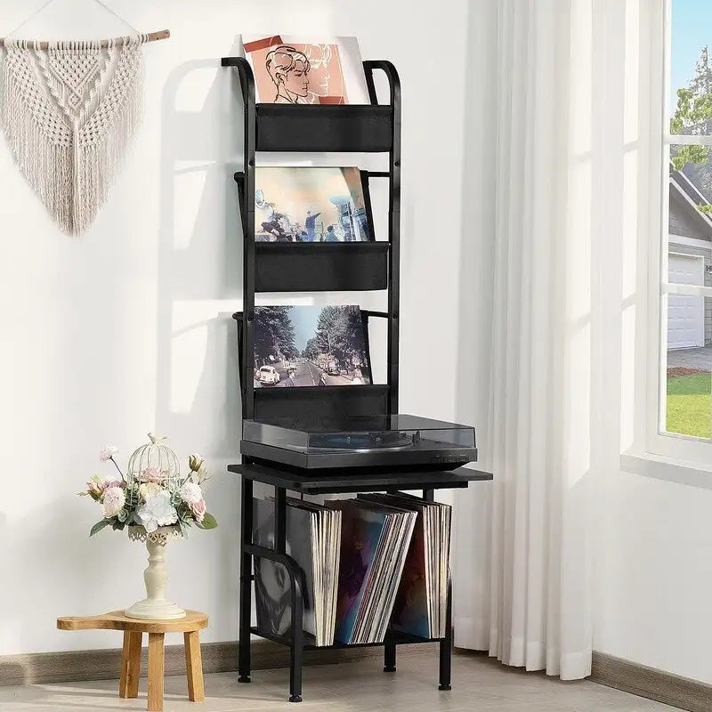 Support haut pour platine vinyle - 50 x 39 x 144 cm