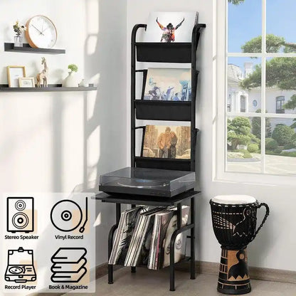 Support haut pour platine vinyle - 50 x 39 x 144 cm