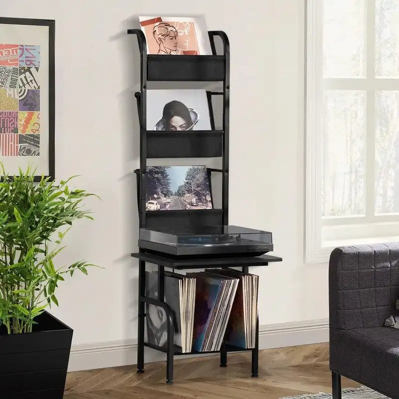 Support haut pour platine vinyle - 50 x 39 x 144 cm