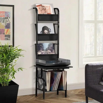 Support haut pour platine vinyle - 50 x 39 x 144 cm