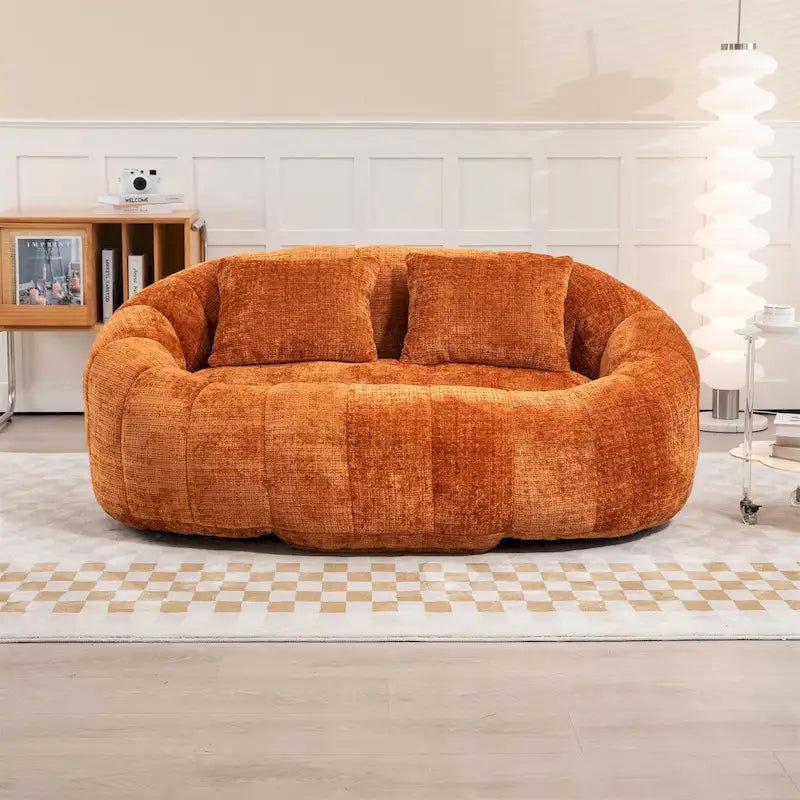 Pouf en chenille, canapé paresseux