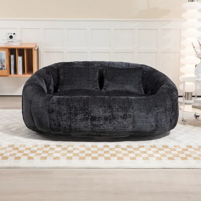 Pouf en chenille, canapé paresseux