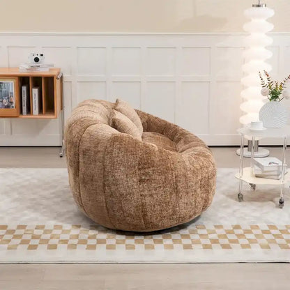 Pouf en chenille, canapé paresseux