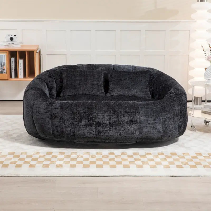 Pouf en chenille, canapé paresseux