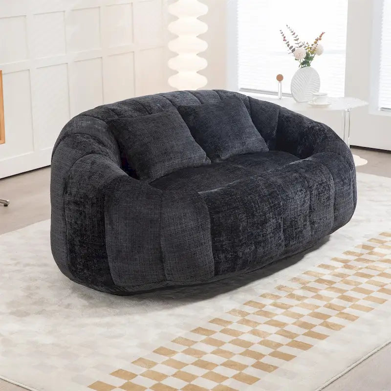 Pouf en chenille, canapé paresseux