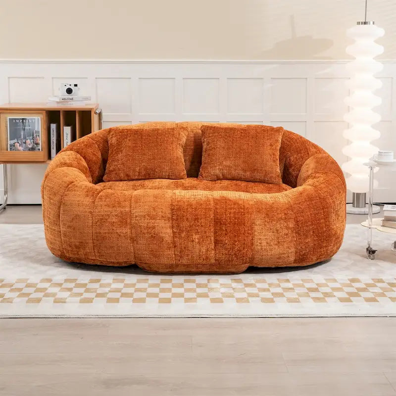 Pouf en chenille, canapé paresseux