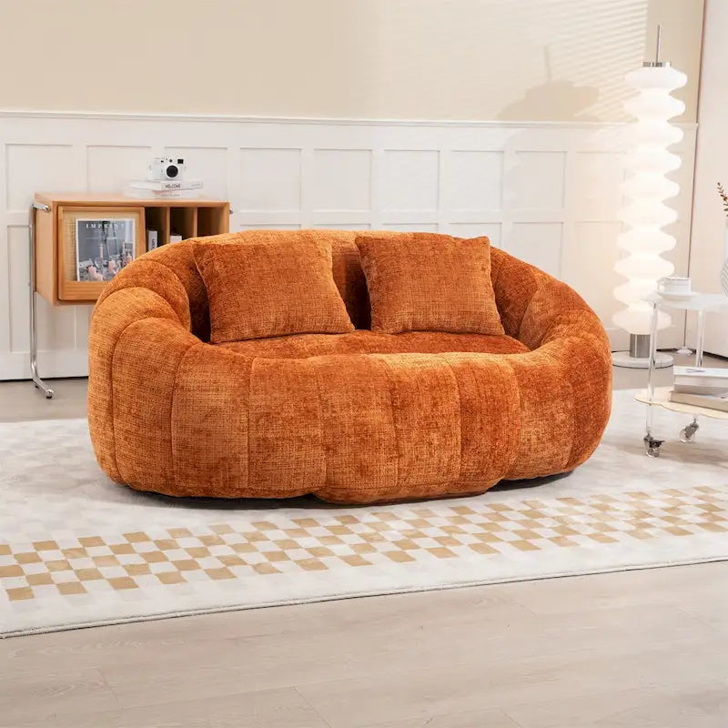 Pouf en chenille, canapé paresseux
