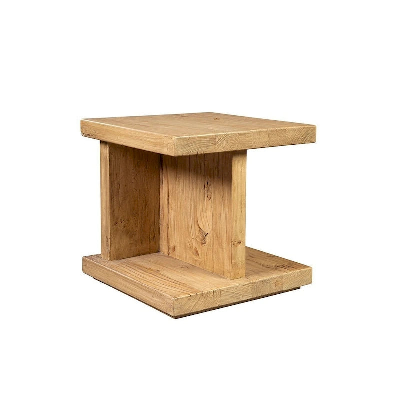 Bridges Reclaimed Elm Side Table, Natural