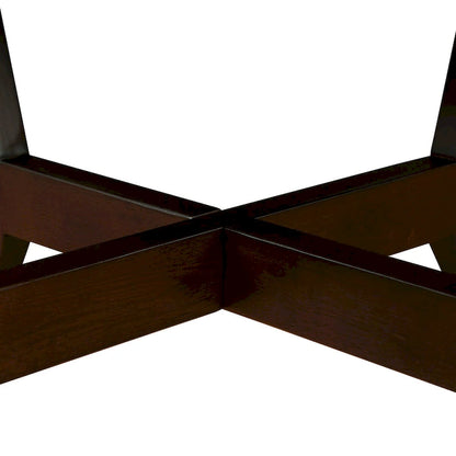 Table basse ronde en bois de style campagnard des années 50, 81 cm, pour salon