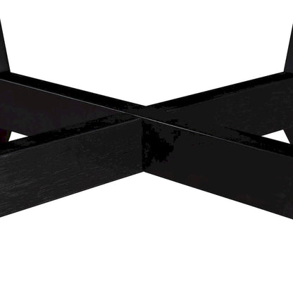 Table basse ronde en bois de style campagnard des années 50, 81 cm, pour salon