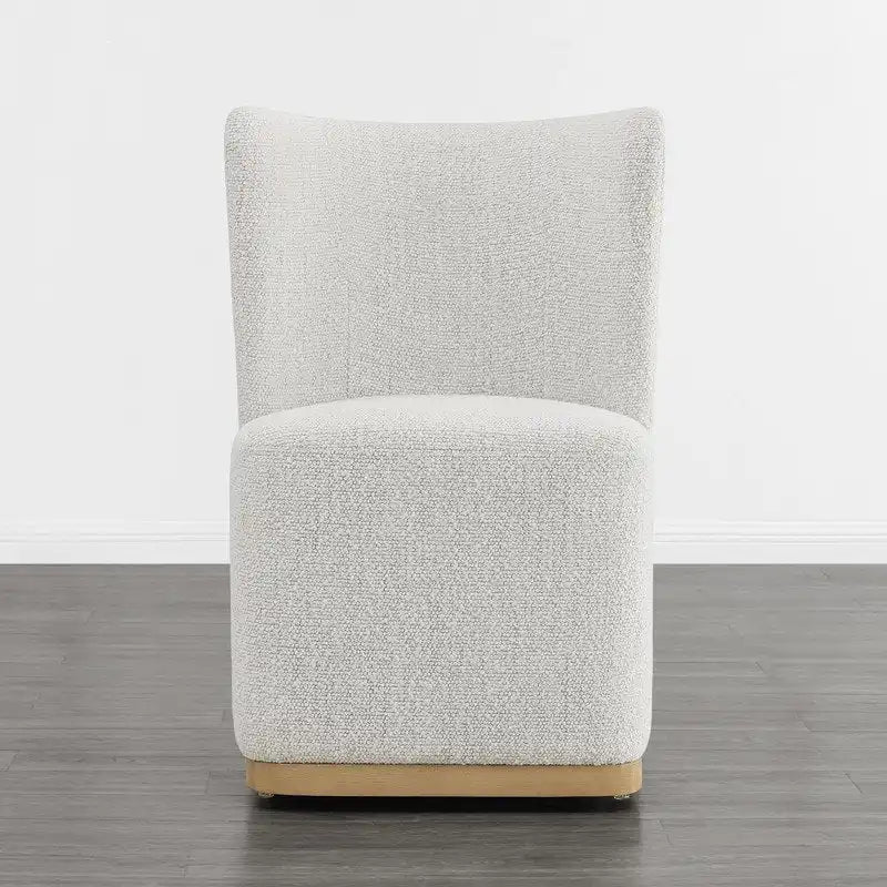 Chaises de salle à manger modernes Brian avec roulettes et base en bois, lot de 2