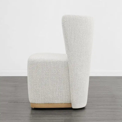 Chaises de salle à manger modernes Brian avec roulettes et base en bois, lot de 2