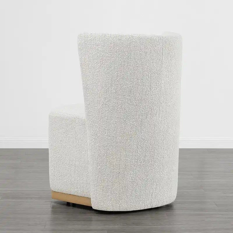 Chaises de salle à manger modernes Brian avec roulettes et base en bois, lot de 2