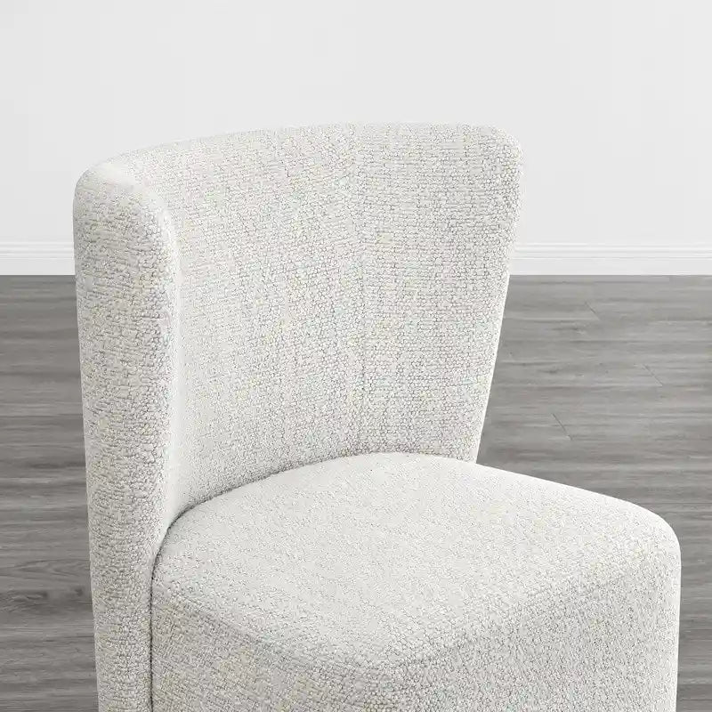 Chaises de salle à manger modernes Brian avec roulettes et base en bois, lot de 2