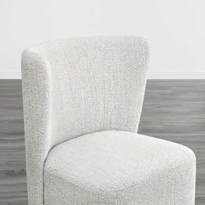 Chaises de salle à manger modernes Brian avec roulettes et base en bois, lot de 2