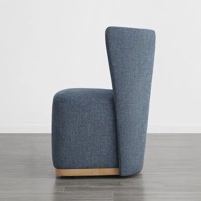 Chaises de salle à manger modernes Brian avec roulettes et base en bois, lot de 2