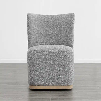 Chaises de salle à manger modernes Brian avec roulettes et base en bois, lot de 2