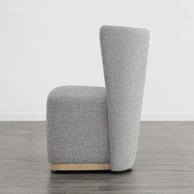 Chaises de salle à manger modernes Brian avec roulettes et base en bois, lot de 2