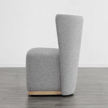 Chaises de salle à manger modernes Brian avec roulettes et base en bois, lot de 2