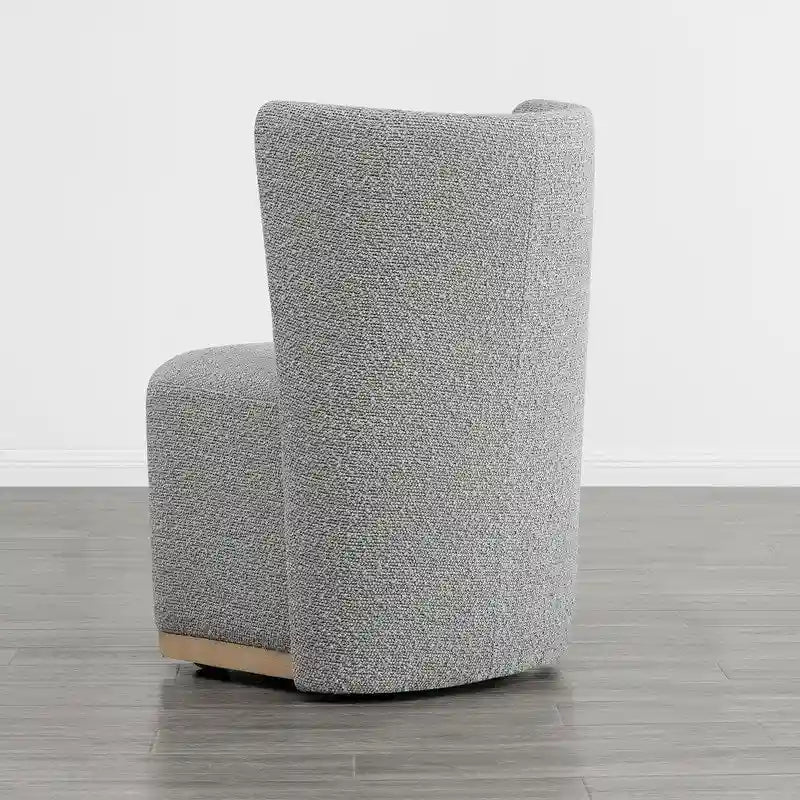 Chaises de salle à manger modernes Brian avec roulettes et base en bois, lot de 2