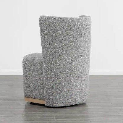 Chaises de salle à manger modernes Brian avec roulettes et base en bois, lot de 2