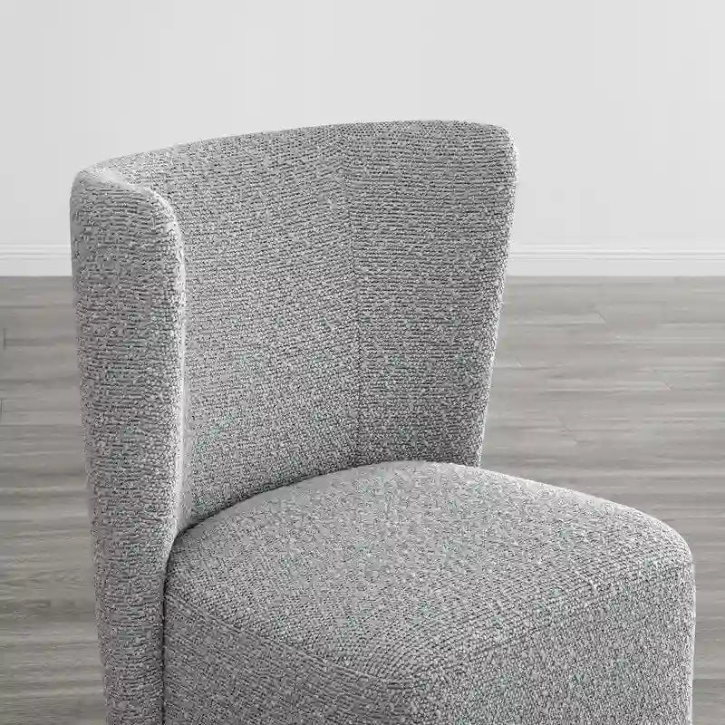 Chaises de salle à manger modernes Brian avec roulettes et base en bois, lot de 2