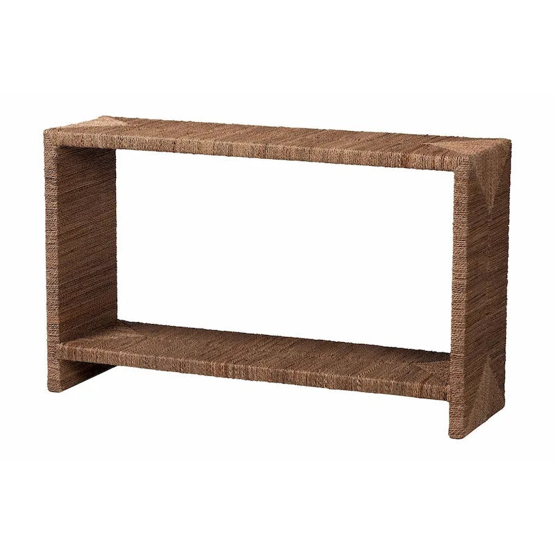 Table console Liza Bohemian en jonc de mer naturel