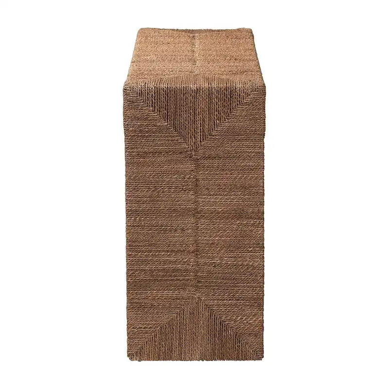 Table console Liza Bohemian en jonc de mer naturel