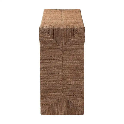 Table console Liza Bohemian en jonc de mer naturel