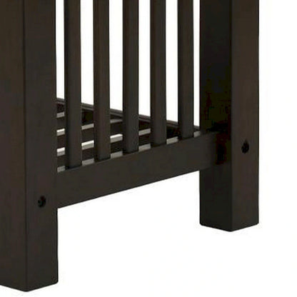 Table d'appoint Moen 53 cm, imitation marbre blanc, étagère inférieure, bois noir