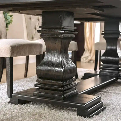 Ensemble de salle à manger 7 pièces en bois massif Kaolinovo Country Ivory de Furniture of America