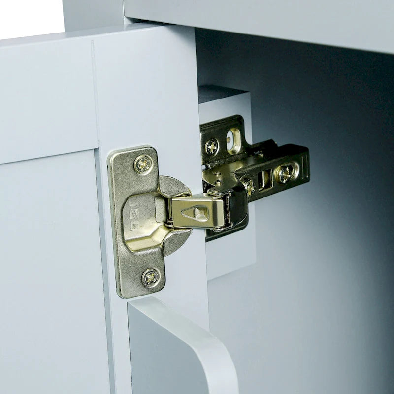 Îlot de cuisine sur 5 roues avec armoire de rangement et 3 tiroirs