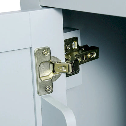 Îlot de cuisine sur 5 roues avec armoire de rangement et 3 tiroirs