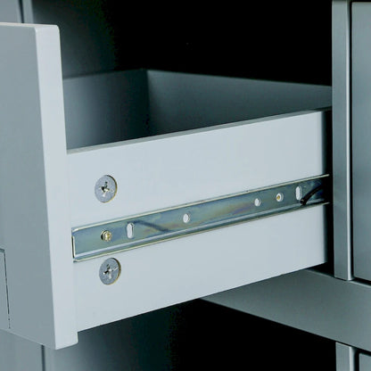 Îlot de cuisine sur 5 roues avec armoire de rangement et 3 tiroirs